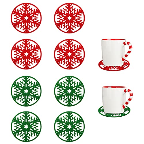 Weihnachts-Untersetzer, 10 Stück Weihnachts-Tassenmatten,...