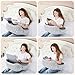 DONAMA Reading Pillow for Gaming, Lap Desk Pillow for Laptop, Arm Rest Pillow with Side Pockets, Memory Foam Bed Rest Pillow for Reading, Working, Gaming, Writing in Bed Couch Floor (Dark Grey)