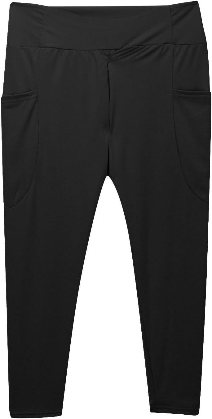 Girls Leggings High Waist Skinny Fit Pocket Stretch Athletic Pants