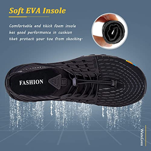 Image of WateLves Water Shoes Mens Womens Beach Swim Shoes Quick-Dry Aqua Socks Pool Shoes for Surf Yoga Water Aerobics
