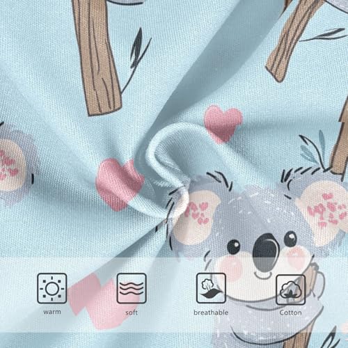 Wusikd Cute Koalas Bears Girls' Underwear Cotton Pink Hearts Girls Briefs Soft Toddler Underwear 2T3