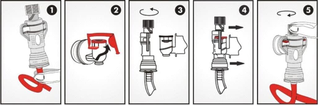 Lot de 10 connecteurs BIB noir pour recharger, transférer ou vider des sacs de vin
