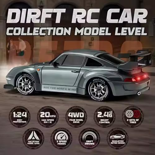 Generic KAEYASKEE RC Drift Car, 1:24 Scale, 2.4Ghz, 4WD, 20Km/Hr, - Image 6