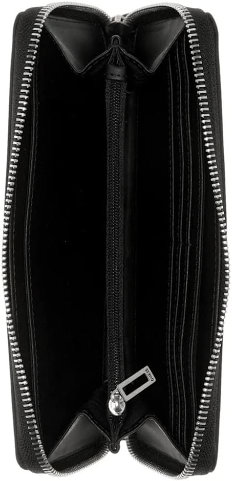 GUESS Women's Broderick Logo Embossed Floral Print Zip-Around Wallet