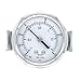 PIC Gauge 103D-254CC 2.5" Dial, 30/0/30 psi Range, 1/4" Male NPT Connection Size, U-Clamp Panel Mount Dry Pressure Gauge with a Chrome Plated Steel Case, Brass Internals, Chrome Bezel and Plastic Lens