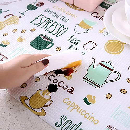 Image of 6 Pieces PVC PlaceMat - Non-Slip, Heat Resistant and Washable Hot Insulation Pad - Modern Waterproof Placemats for Decorations, Dining Table, Kitchen, Restaurant, Hotel (6-Piece, Green)