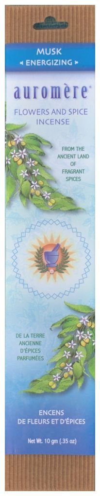 Auromere Flowers & Spice Incense, Musk (Energizing)
