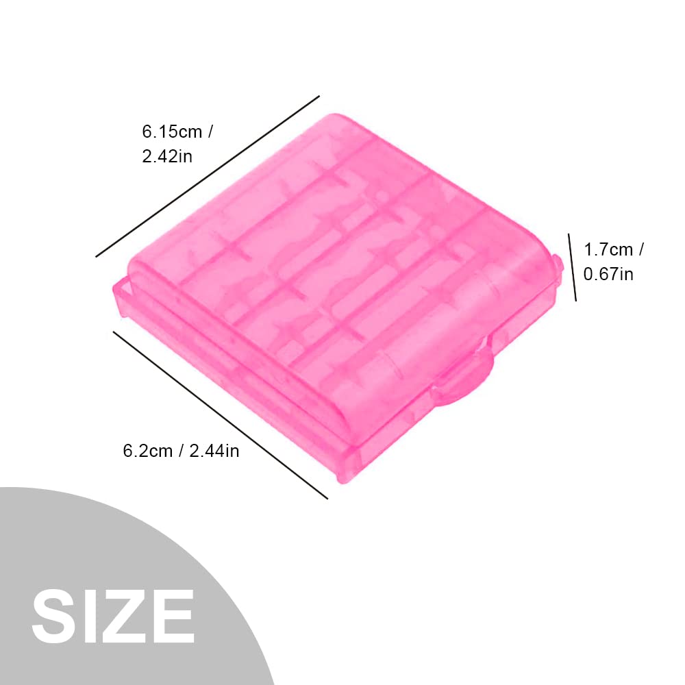 WYAN 8 pezziScatola di protezione della batteria,scatola per batteria in plastica rigida,Custodia per Protezione e Trasporto(5 colori)