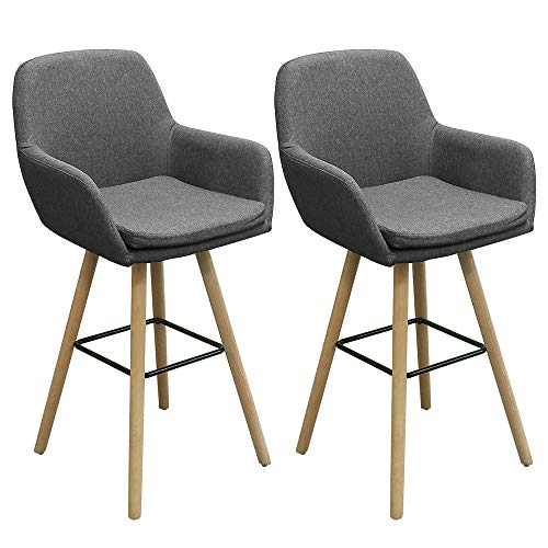 THINFAR Barhocker Grant Stoff skandinavisches Design I Industrie-Barhocker...