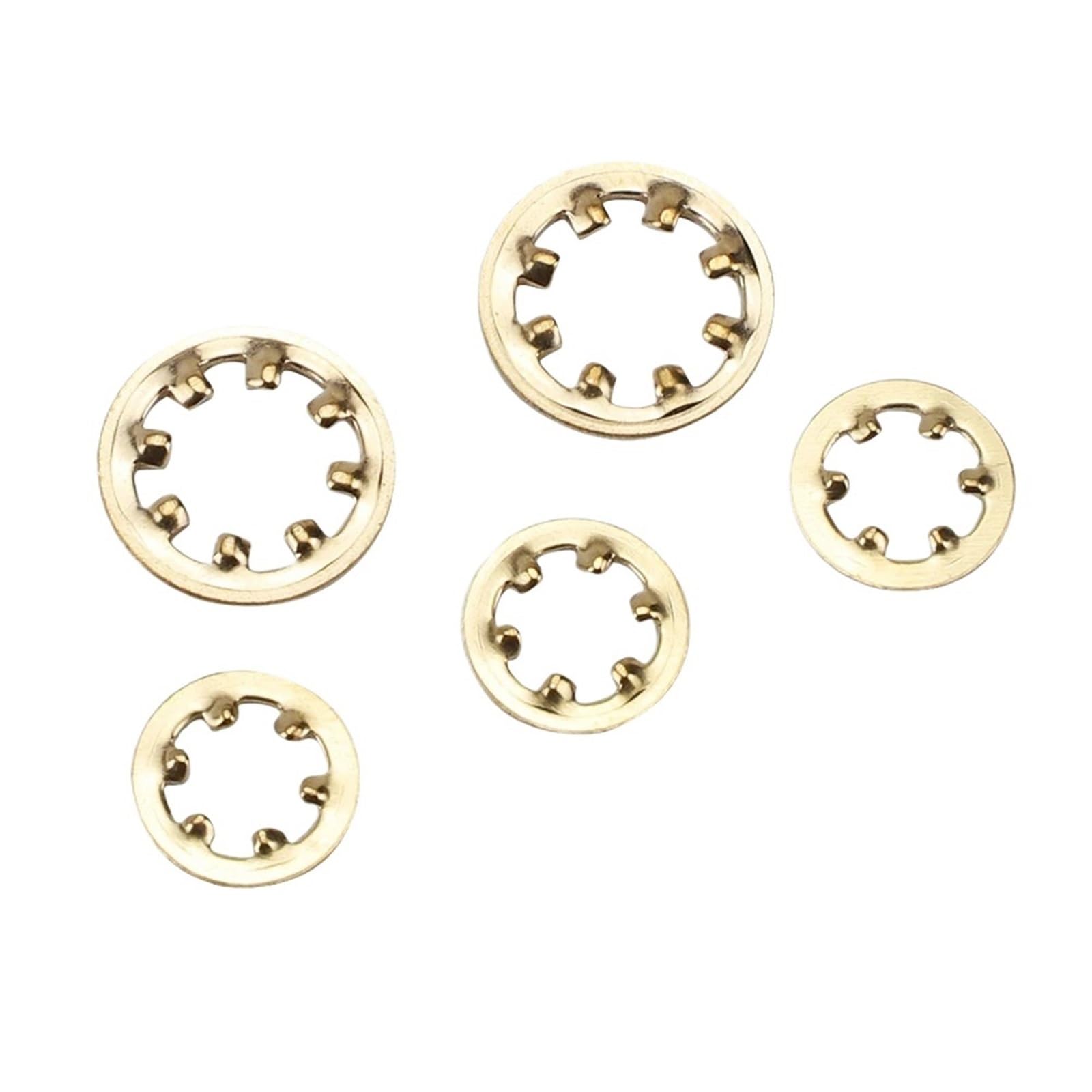 Rondella dentellata interna in ottone da 100 pezzi M3 M4 M6 M8 M10 Guarnizione in rame(M10 100pcs)