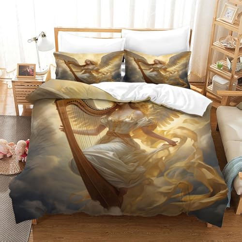 Housse de couette Tour Eiffel 3D en microfibre douce avec fermeture éclair cachée 260x220