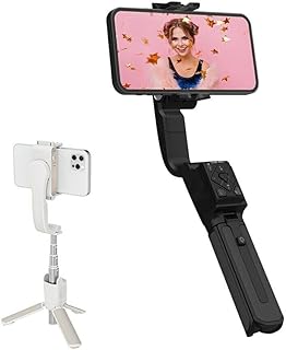 Hohem iSteady Q Estabilizador Gimbal de 3 eixos para smartphone, cardan dobrável para telefone com controle remoto sem fio e tripé compatível com iPhone 12 pro max / 11 / Xs Max/Samsung/Google Pixel