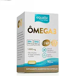 Ômega 3 Equaliv 1000mg com Alta Concentração de EPA e DHA – 90 Cápsulas Gel