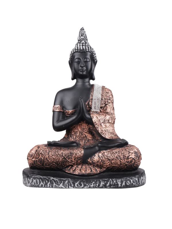 Image of THE WHITE INK DECOR Lord Buddha Statue - Housewarming Decorative Figure for Living Room Home Decor, Vastu, Feng Shui, Religious Gift, Good Luck Idol, Table Showpiece. (13 Inches)