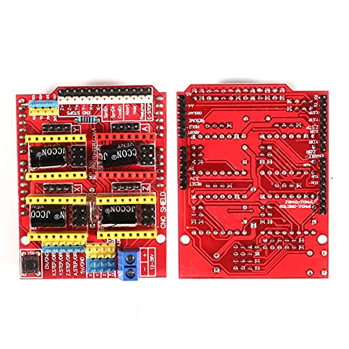Lysee 3D Printer Parts & Accessories - Aokin 4PCS RAMPS 1.4 Mechanical Switch Endstop + CNC Shield V3.0 Jumpers DRV8825 A4988 GRBL Stepper Motor Driver Heat Sink - (Color: 3D Printer CNC Kits)