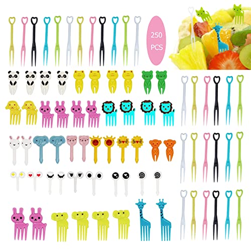 120 Bunte Obstspieße Für Kinder - Niedliche Karikatur-Snackpiekser Für Geburtstagspartys