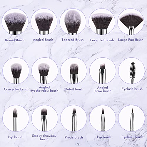 Pennelli Make Up FILY DUAIU 15 pezzi Pennelli