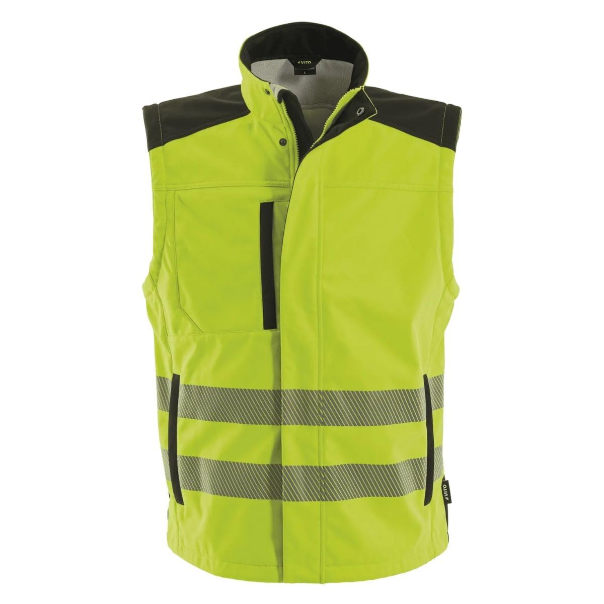 VITO - Veste Haute Visibilité EPI Taille S au XXL Modulable en Gilet Sans Manches Sécurité Chantier Homme Femme