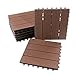 Produktbild BodenMax WPC Holz-Kunststoff-Verbundwerkstoff Klickfliesen | Braun | 30cm x 30cm x 2,5cm | 8 Fliesen = 0,72m² | geignet für Innen- und Außenbereich: Balkon, Terrasse, Garten, Schwimmbad, Sauna