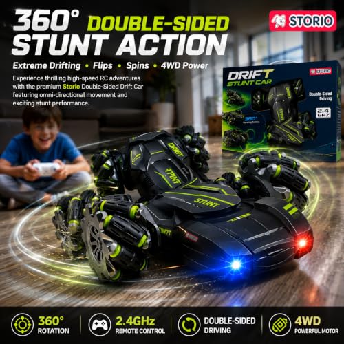 Storio Rechargeable RC Car 4x4 Drift Stunt Car - Image 3