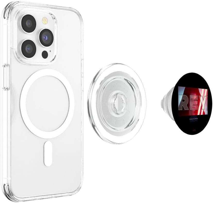 Star Wars Rise Of Skywalker Rey Text Over Lay Portrait PopSockets MagSafe PopGrip for iPhone