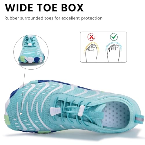 Image of EWUHA Barefoot Shoes Womens Mens Footwear for Walking Hiking with Wide Toe Box,Healthy & Non-Slip,Breathable Barefoot Vitality Water Shoes for Beach Pool Swim Outdoor (Unisex)