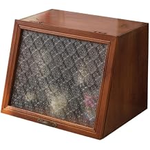 Wooden Cabinet, Desktop Display Cabinet, Natural Wood Grain, Horizontal, Antique, Glass, Acrylic, Small Size, Suitable for Home B