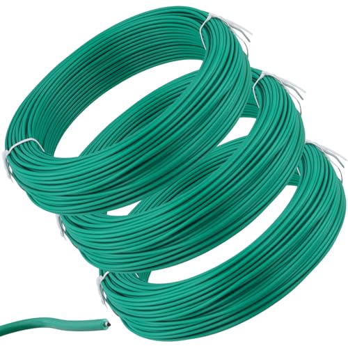 Fil de jardin recouvert de plastique vert 3mm pour tuteur de plante