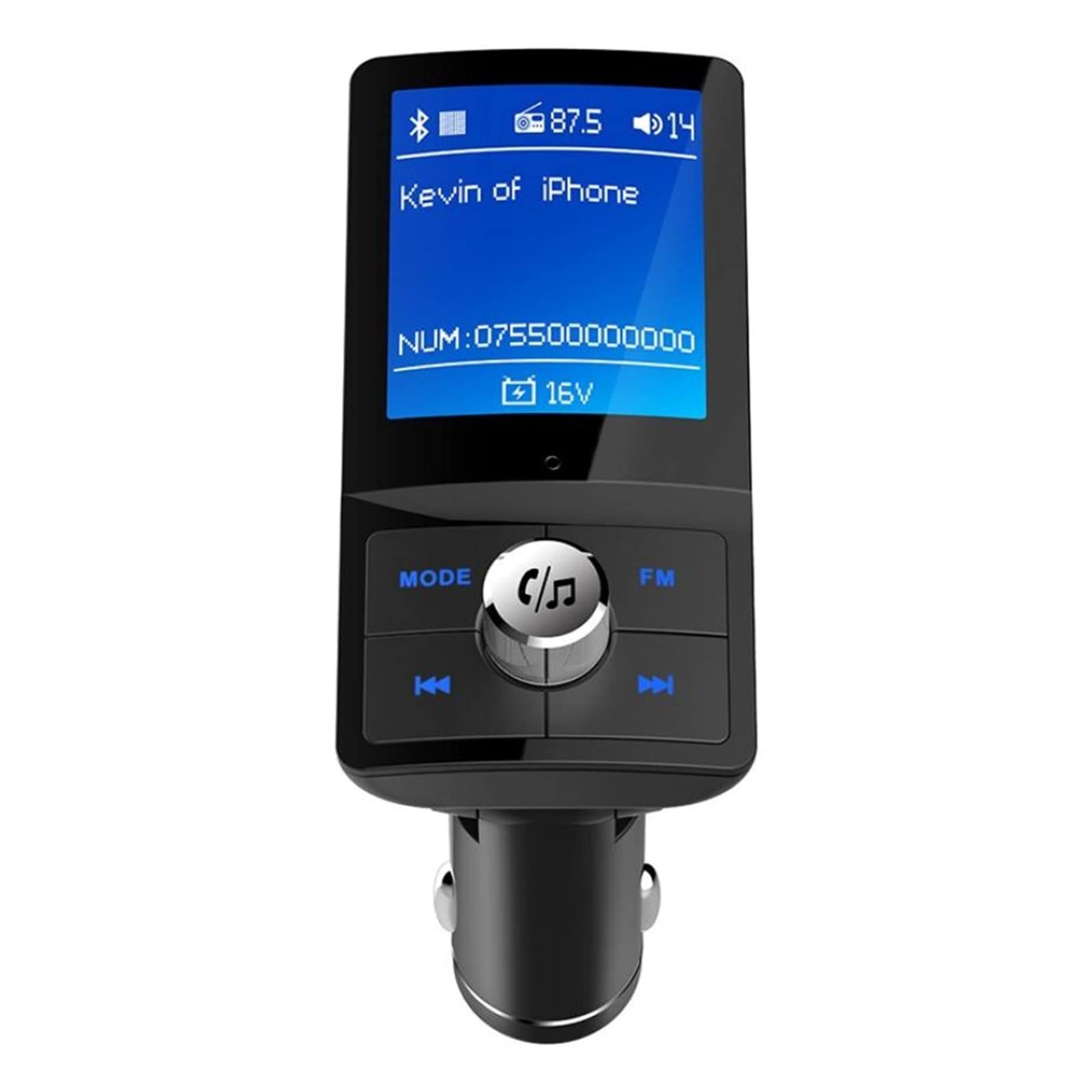 Adattatore Audio Bluetooth. Schermo da 1,8 Pollici Dual Dual USB One Touch rispondendo a Sette Lingue Trasmettitore Auto FM TRASMETTORE VELOCK VELOCK VALUTATORE Auto Charger Kit Bluetooth 4.2