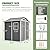 Jaxilyn 6x6 Resin Outdoor Storage Shed Kit Plastic Sheds Perfect to Store Patio Furniture, Garden Tools Bike Accessories, Beach Chairs and Lawn Mower, Grey & White