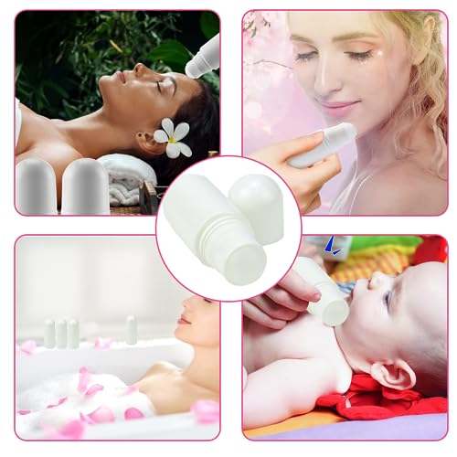 DTYGUIXE 4 Stück Roll-on Flasche Leer 50ml Nachfüllbare Roller Flaschen für Parfüm, ätherische Öle, Hautpflegeprodukte
