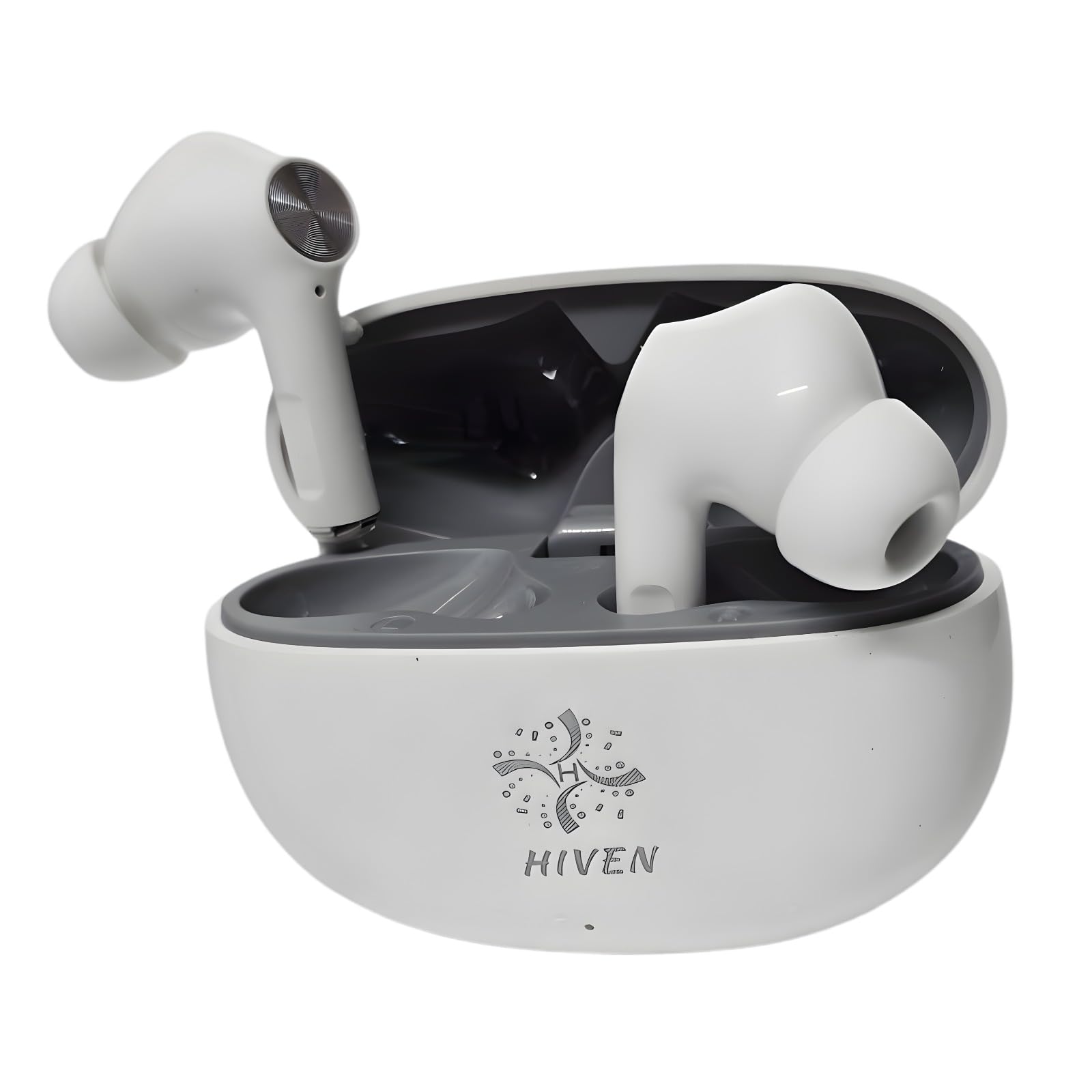 hiven true wireless earbuds with touch sensor, bluetooth connectivity, comfortable design, one-step pairing, auto power on/off, compatible with ios, android, windows