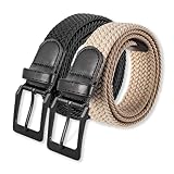 Photo Gallery vieinkaufen 2 cinture da uomo, elastiche intrecciate, unisex, per jeans, pantaloncini, pantaloni da lavoro, 105 cm, nero, beige, 105cm/41.33inch Photo Gallery vieinkaufen 2 cinture da uomo, elastiche intrecciate, unisex, per jeans, pantaloncini, pantaloni da lavoro, 105 cm, nero, beige, 105cm/41.33inch