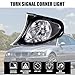 RANSOTO Turn Signal Corner Light Compatible with 2002-2005 BMW E46 325i 325xi 330i 330xi E46 3-Series 4DR Clear Corner Lamp Replaces 63137165859 63137165860