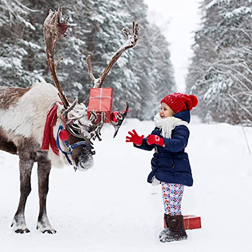 Girls Winter Warm Fleece Lined Leggings Printed Thick Warm Pants for 3-12 Years3