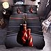 Gabapipa® Imprimé Parure de Lit Ado Adulte Rouge Boxe Gants Sport 3 Pièces Housse De Couette King Size 220x240cm Style Moderne Microfibre Ensemble De Literie avec 2 Taie d'oreiller