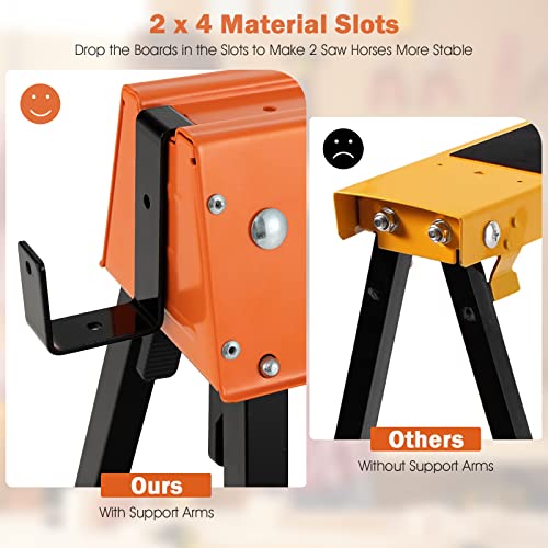 Goplus Portable Folding Saw Horses