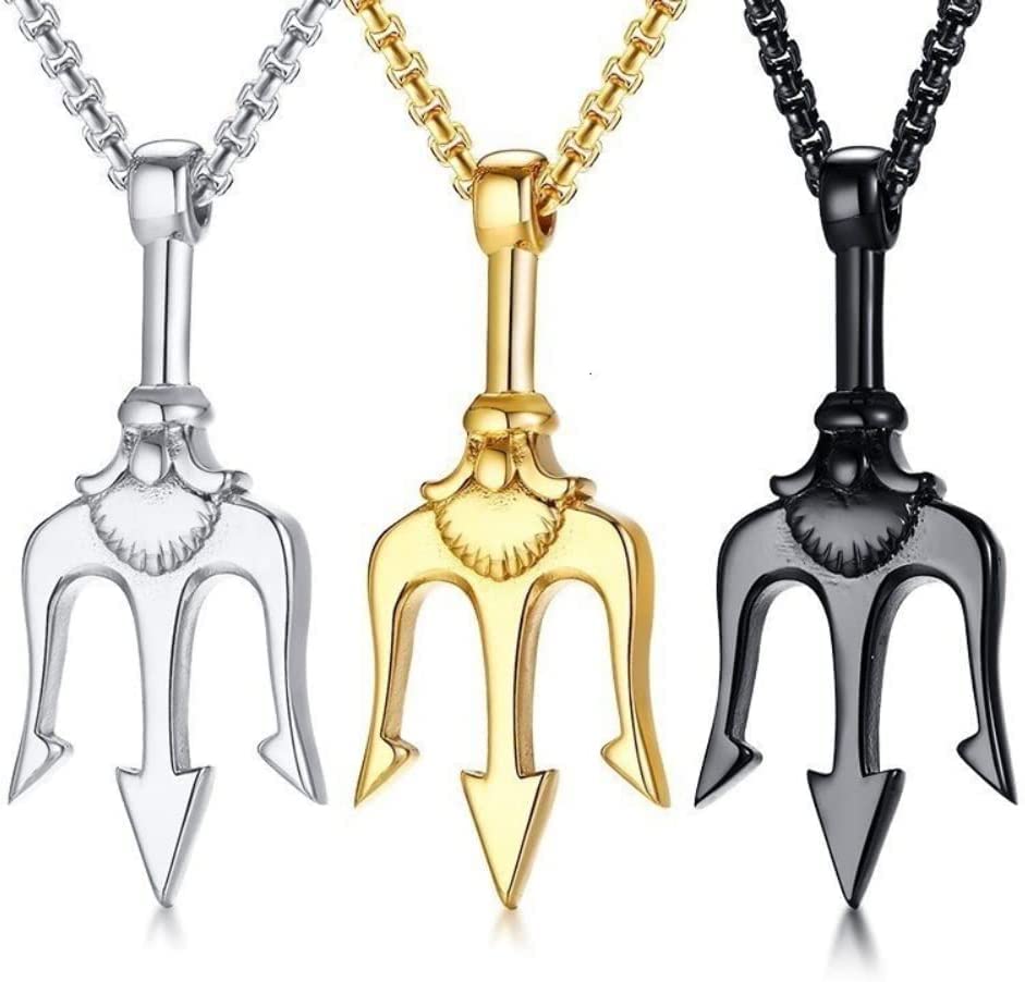 Pendant for Men combo Black Silver gold Boys Mens boyfriend gents Boy girls Women Unisex Stainless Steel locket fashion 3 Necklace Long Lockets Valentine gift Stylish Simple Chain Pendant-301-image-13