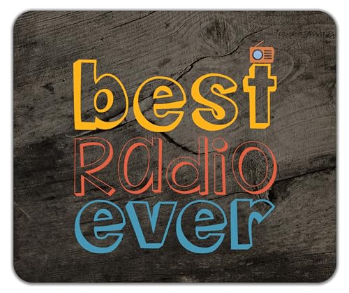 Shopagift Best Radio Ever Mouse Mat Pad Broadcasting Broadcast Station 24cm x 19cm