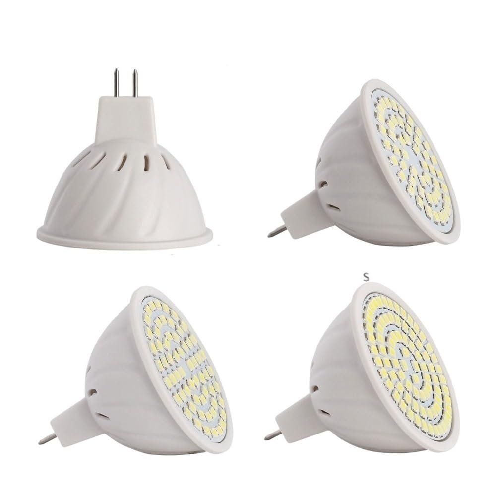RZL Lighting, Paquete de 20, lámpara de foco LED MR16 AC220V 48/60/80/LED 2835SMD bombilla de foco LED(Cool White,80LEDs AC220V)