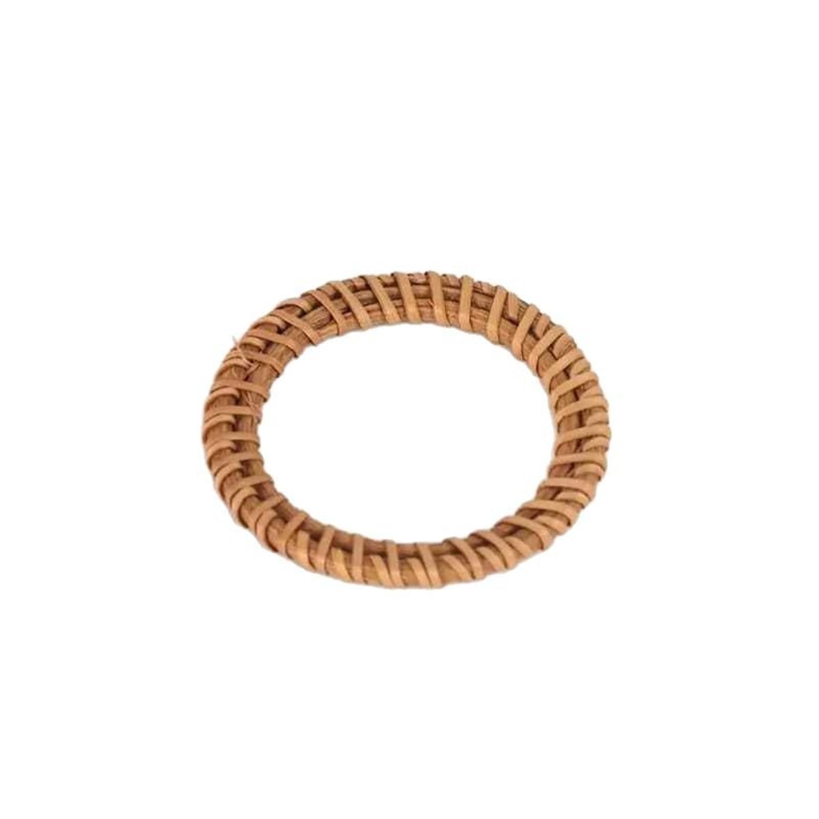 3Pcs Bohemian Rattan Napkin Rings Rustic Woven Table Napkin Holders