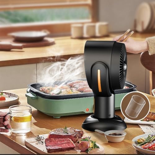 Cappa aspirante da tavolo regolabile, per uso domestico, portatile, ricaricabile, per cucina e barbecue, adatta per riscaldare contenitori e affumicatori