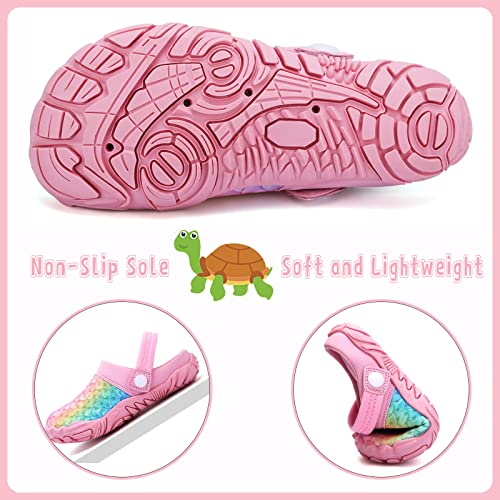 Kids Clogs Garden Shoes Girls Beach Boys Water Shoes Summer Cute Cartoon Slip On Quick Dry Children Classic Slippers Pink Scale 4.5 #TOP3