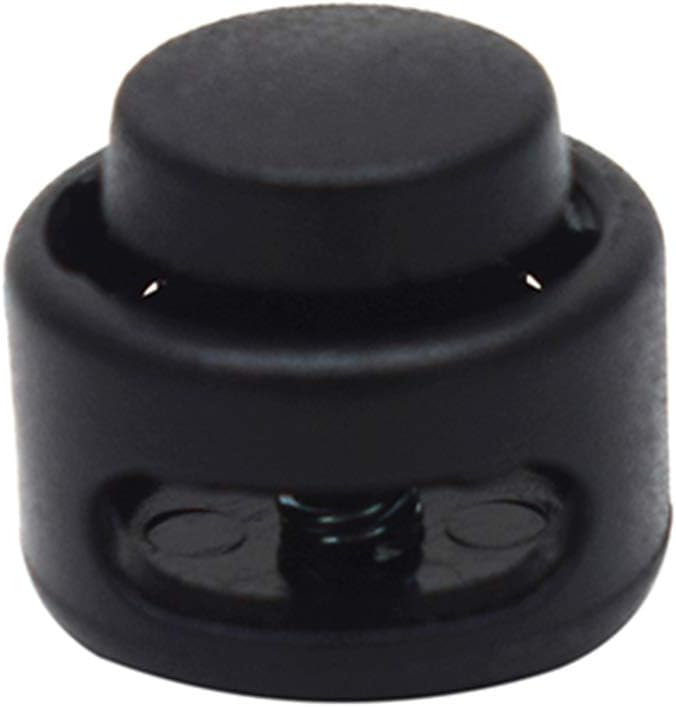 25 Pack Cord Lock Toggles Plastic in Black Mini Size 11.5mm x 13mm for Paracord Cord