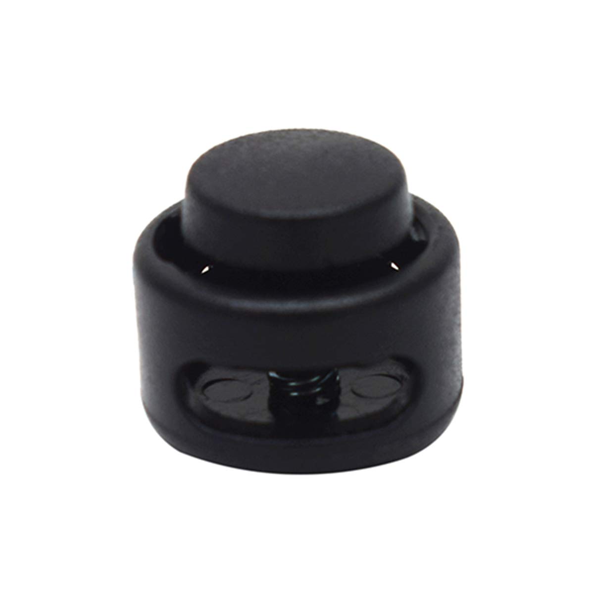 25 Pack Cord Lock Toggles Plastic in Black Mini Size 11.5mm x 13mm for Paracord Cord