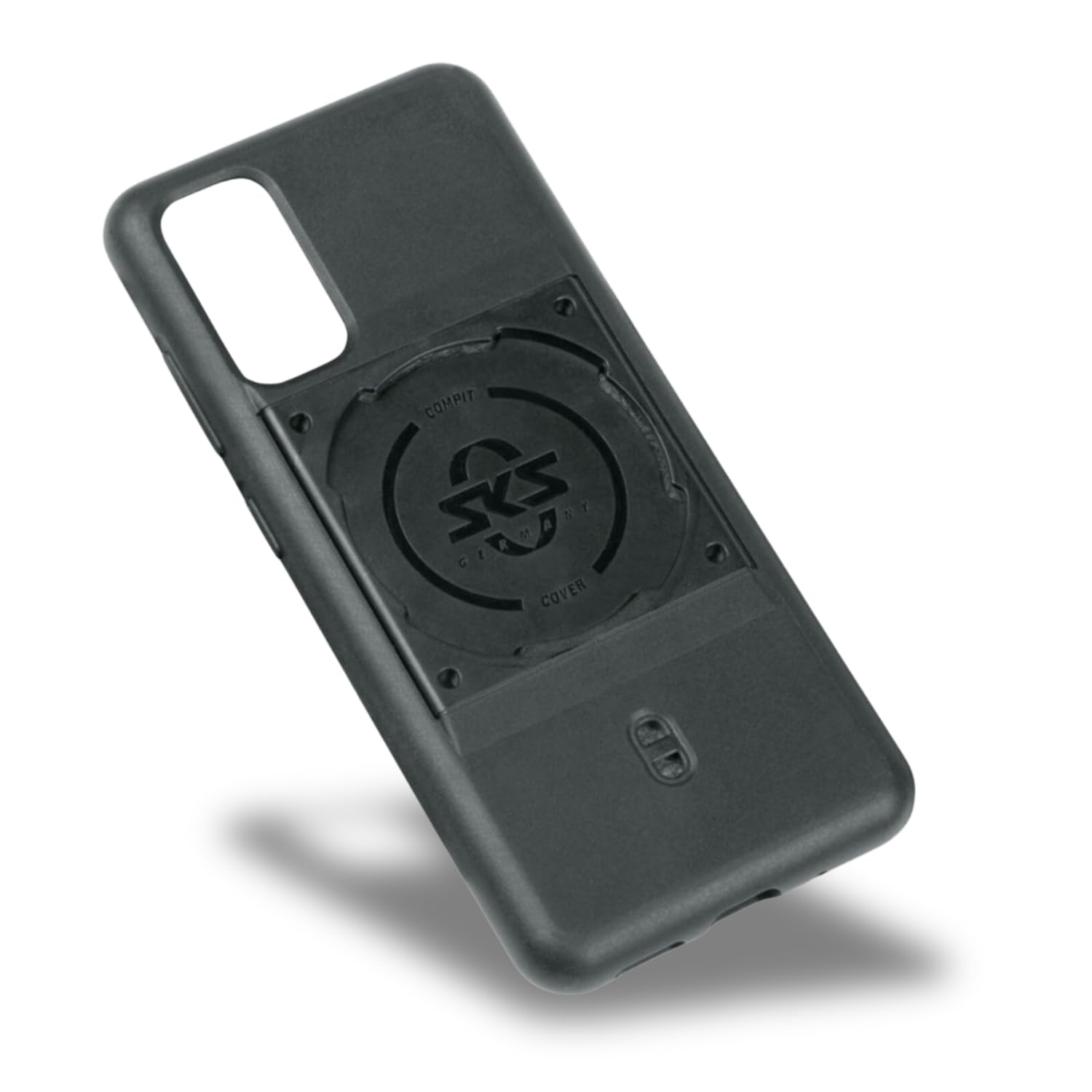 SKS GERMANY COMPIT COVER for Samsung S20 mobile phone cover with fastening device for COMPIT system (pleasant feel, shock-absorbing, with fastening device, made of wear-resistant plastic) Black