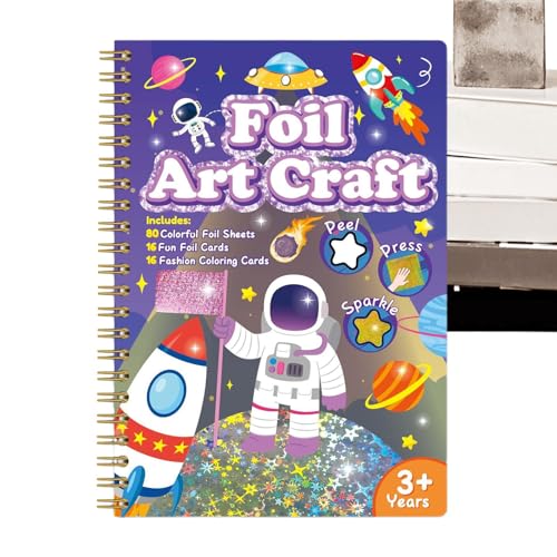 ZHUMCCY Kit De Manualidades Con Foil Para Niños | Juego Creativo Infantil Despegar y Pegar Láminas | Materiales Manualidades Niños y Adolescentes,Regalos Para Niñas Adolescentes Familia