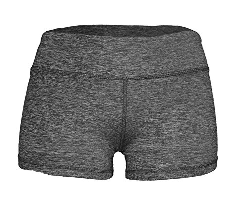 Epic MMA Gear Spandex Yoga Booty Shorts (L/10, Black Heather)
