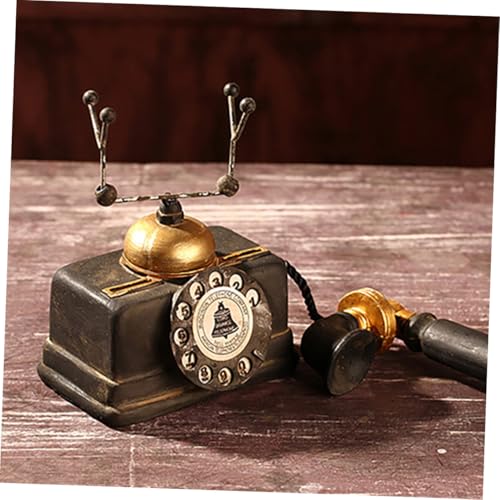 Modèle miniature téléphone rétro en résine durable pour maison