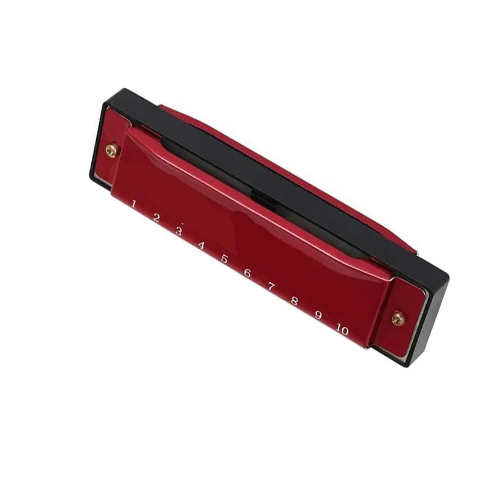 Mundharmonika C-Dur-Mundharmonika 10 Löcher 20 Musikinstrument(Red)